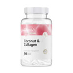 مکمل OstroVit Coconut & Collagen 90 که از کلاژن هیدرولیز شده و عصاره نارگیل، برای تقویت سلامت پوست، مو، ناخن‌ها و مفاصل طراحی شده است