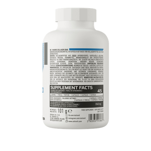 کپسول مارین کلاژن 2040 استروویت 90عدد OstroVit Marine Collagen 2040 mg - تصویر 2